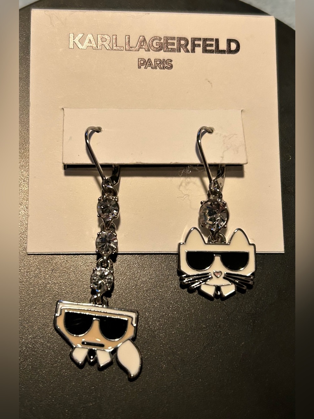 KARL LAGERFELD SUNGLASS CHARACTER SET OF “MIX-MATCH” EARRINGS (NWT)
